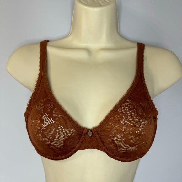 Adore Me Celestine Unlined Plus Full Coverage Bra in Cappuccino Brown - Picture 3 of 5
